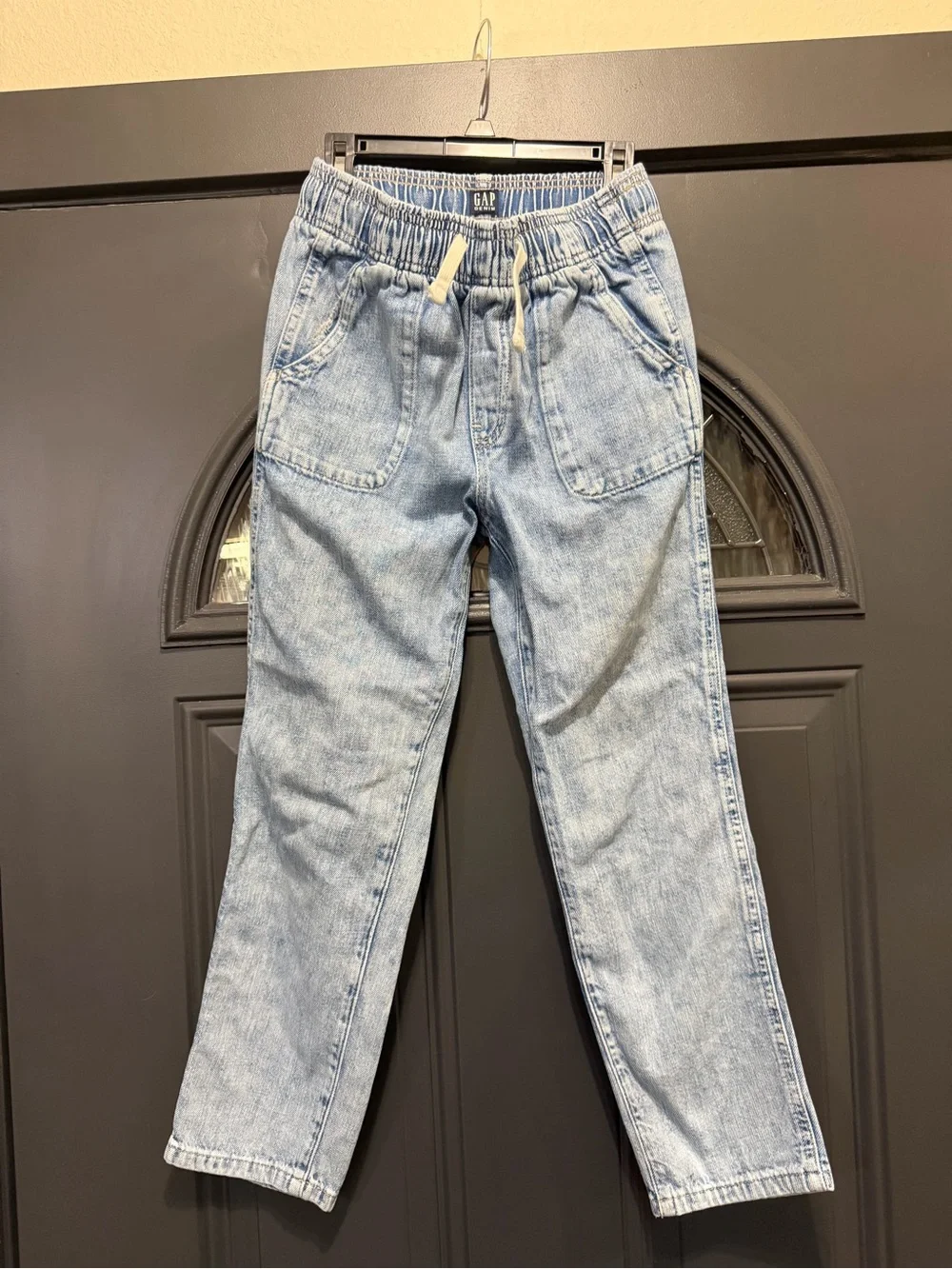 GAP Girl’s Light Wash Elastic Waist Jeans - Light Blue